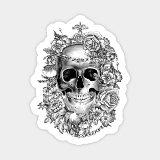 Halloween floral skull Sticker